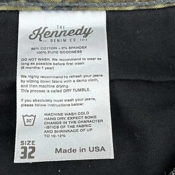 The Kennedy Denim Co Mens Green Printed Stone Rose Bermuda Shorts‎ Size 32 - Picture 11 of 11